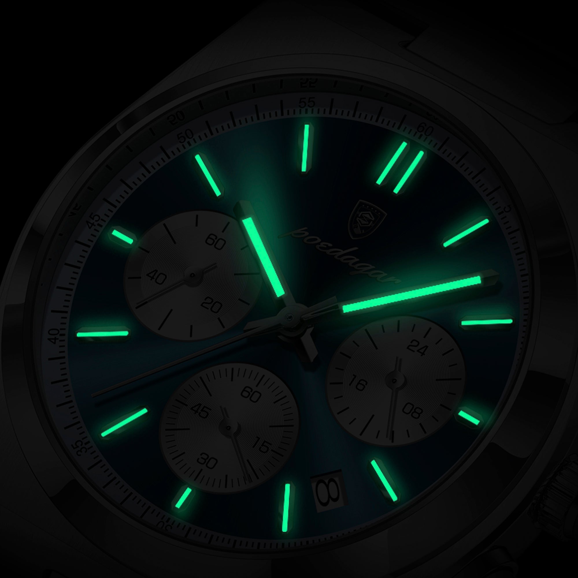 İsviçre Stili Poedagar Genève Elite Markası | Deri Kayışlı Lüks Erkek Kol Saati