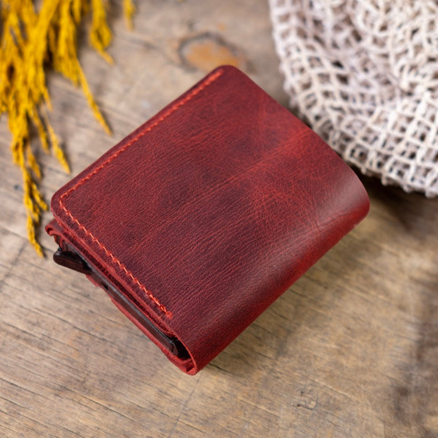 Hakiki Deri Frisco Mekanizmalı Cüzdan