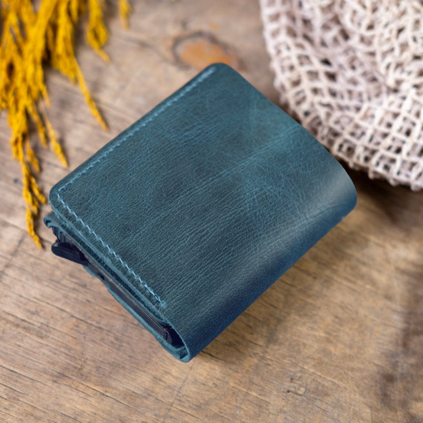 Hakiki Deri Frisco Mekanizmalı Cüzdan