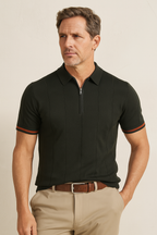 Q-Lux Polo | 2025 Yazlık Yün Örme Erkek Polo Tişört