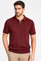 Q-Lux Polo | 2025 Yazlık Yün Örme Erkek Polo Tişört
