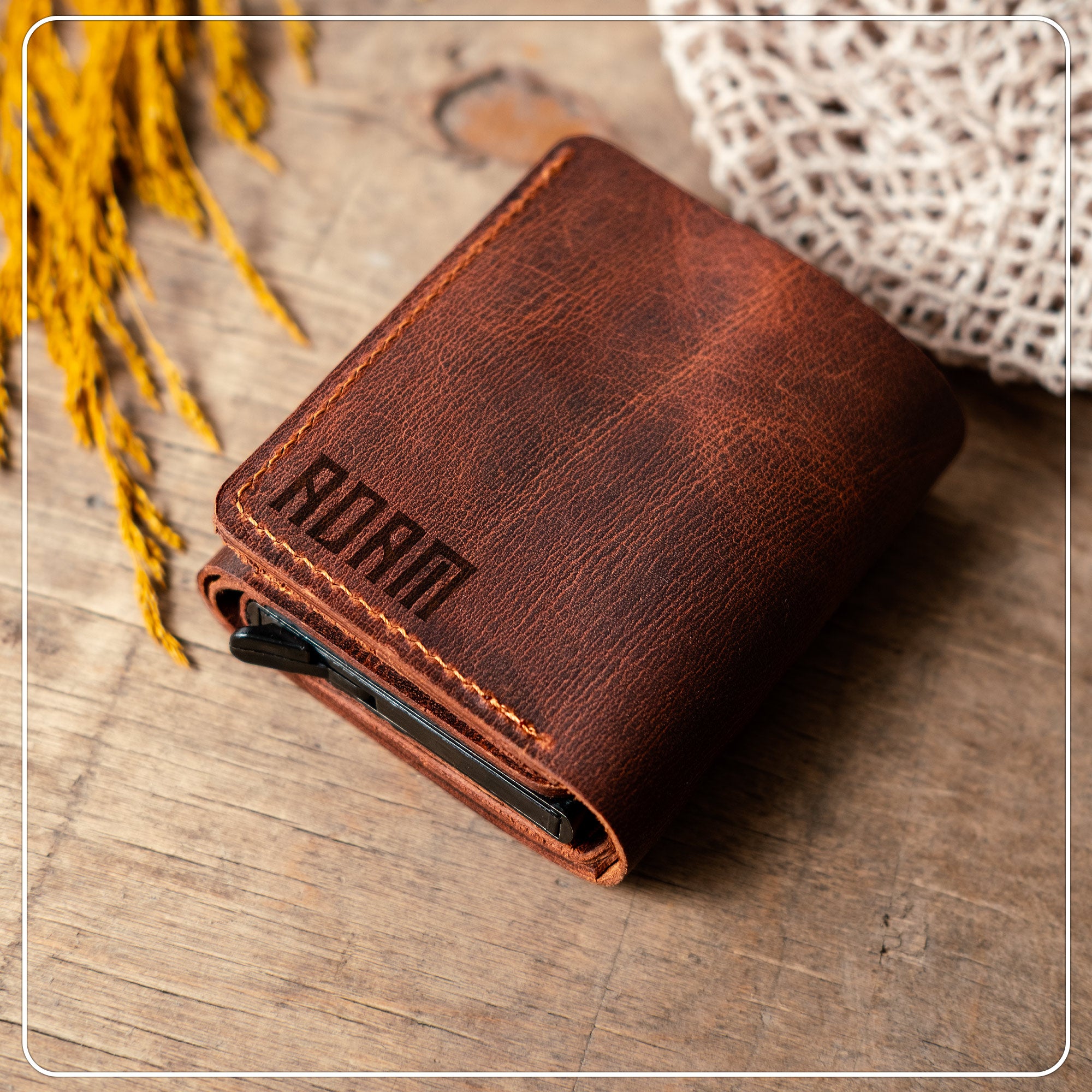 Hakiki Deri Frisco Mekanizmalı Cüzdan