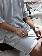 Casual Loose Fit Solid Sports Sets Sports Set coofandystore 