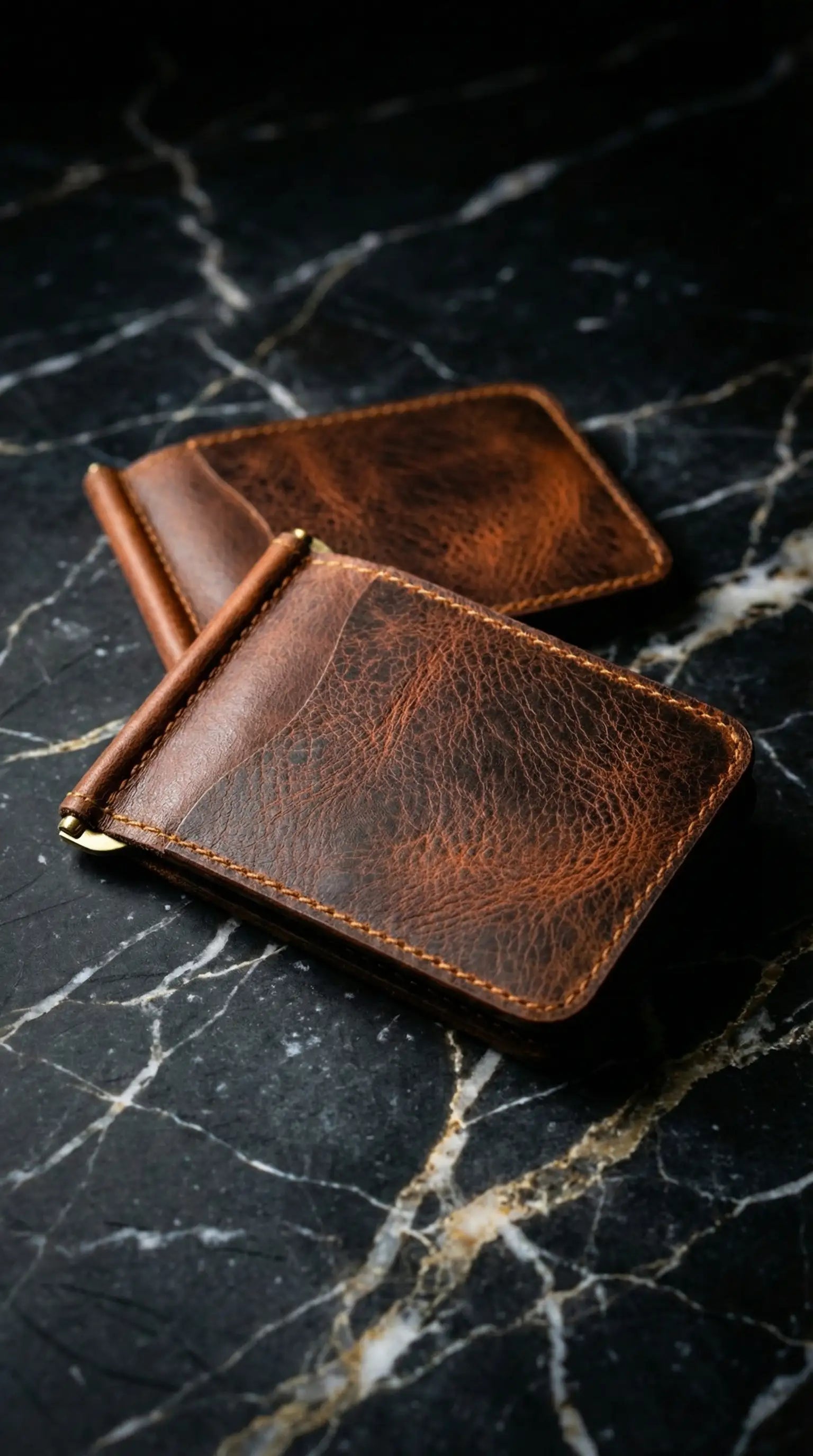 YAVER® Mandallı Hakiki Deri Cüzdan