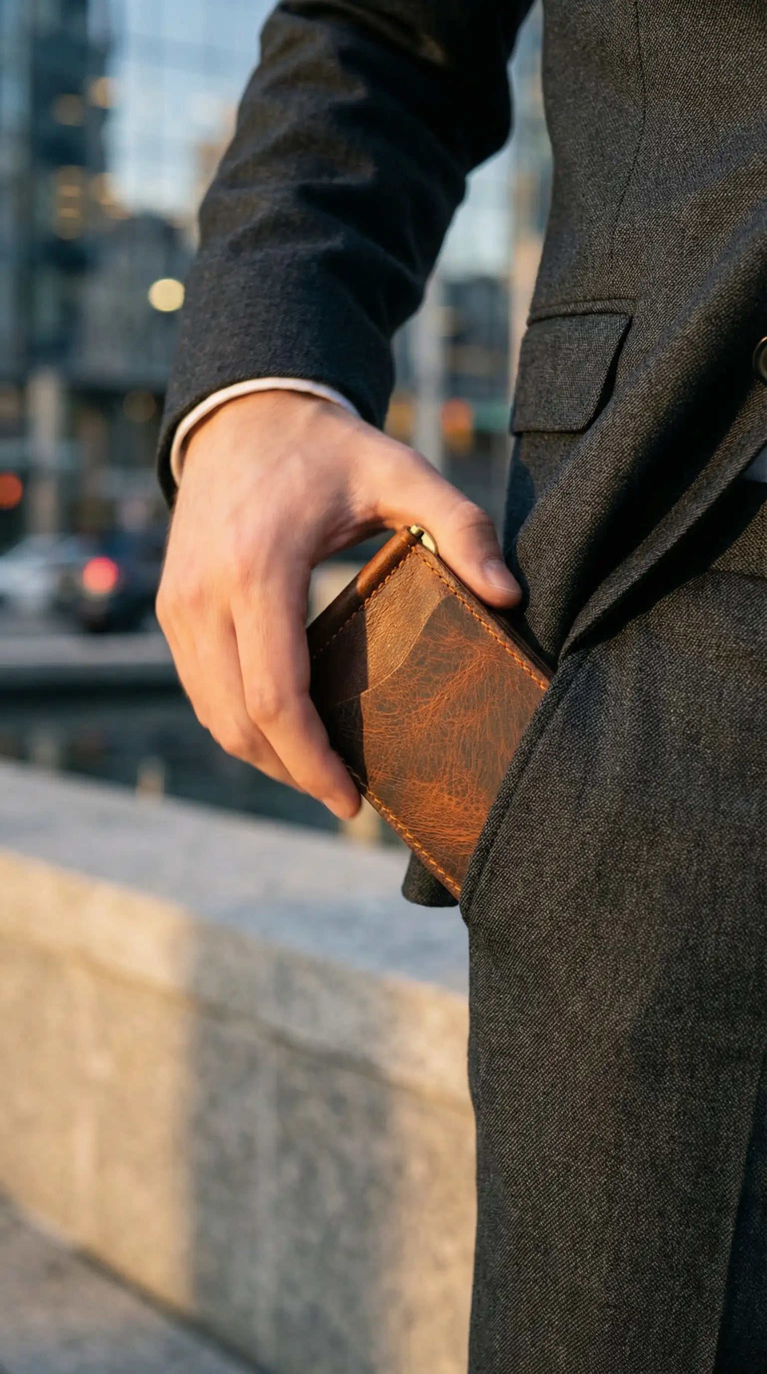 YAVER® Mandallı Hakiki Deri Cüzdan