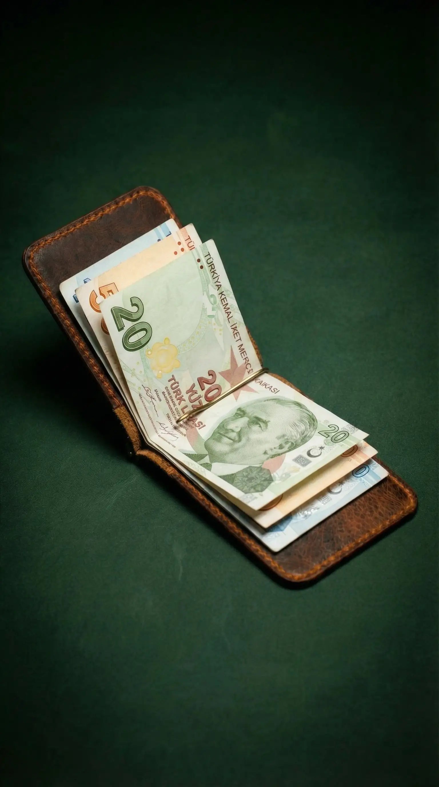 YAVER® Mandallı Hakiki Deri Cüzdan