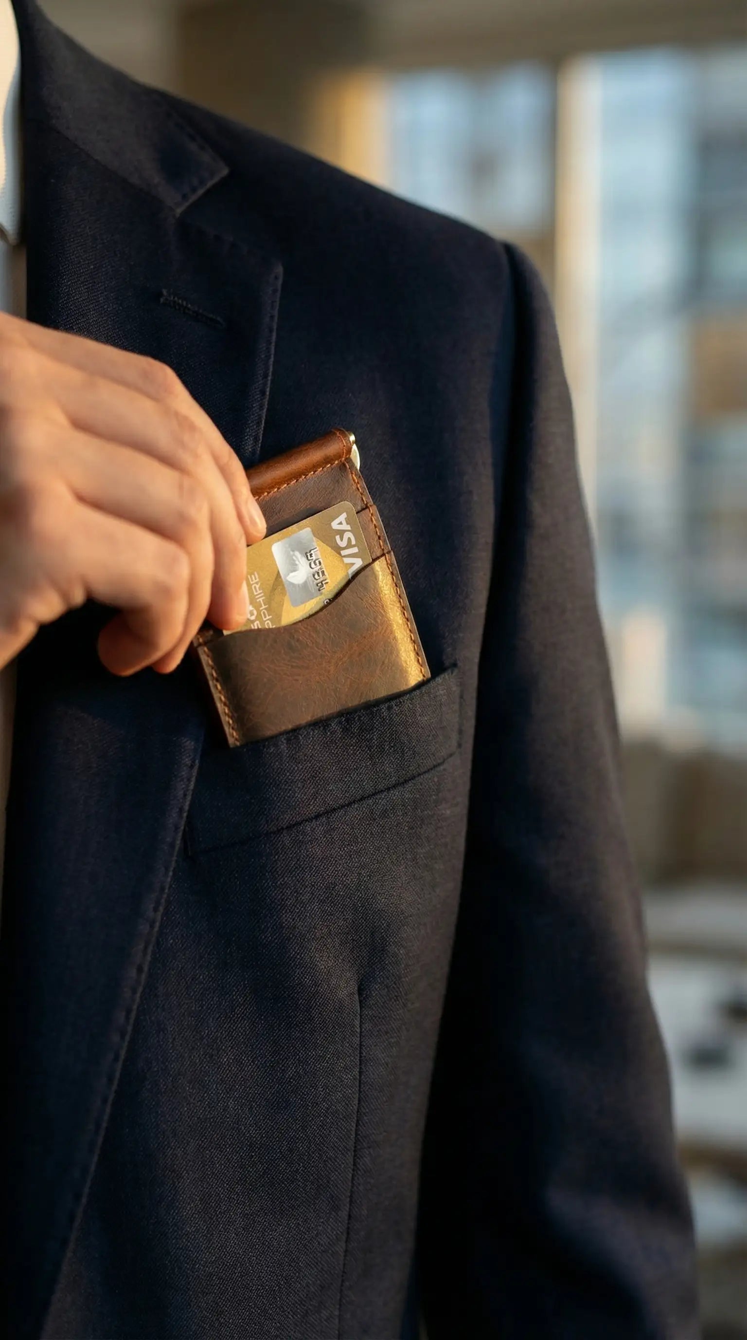 YAVER® Mandallı Hakiki Deri Cüzdan