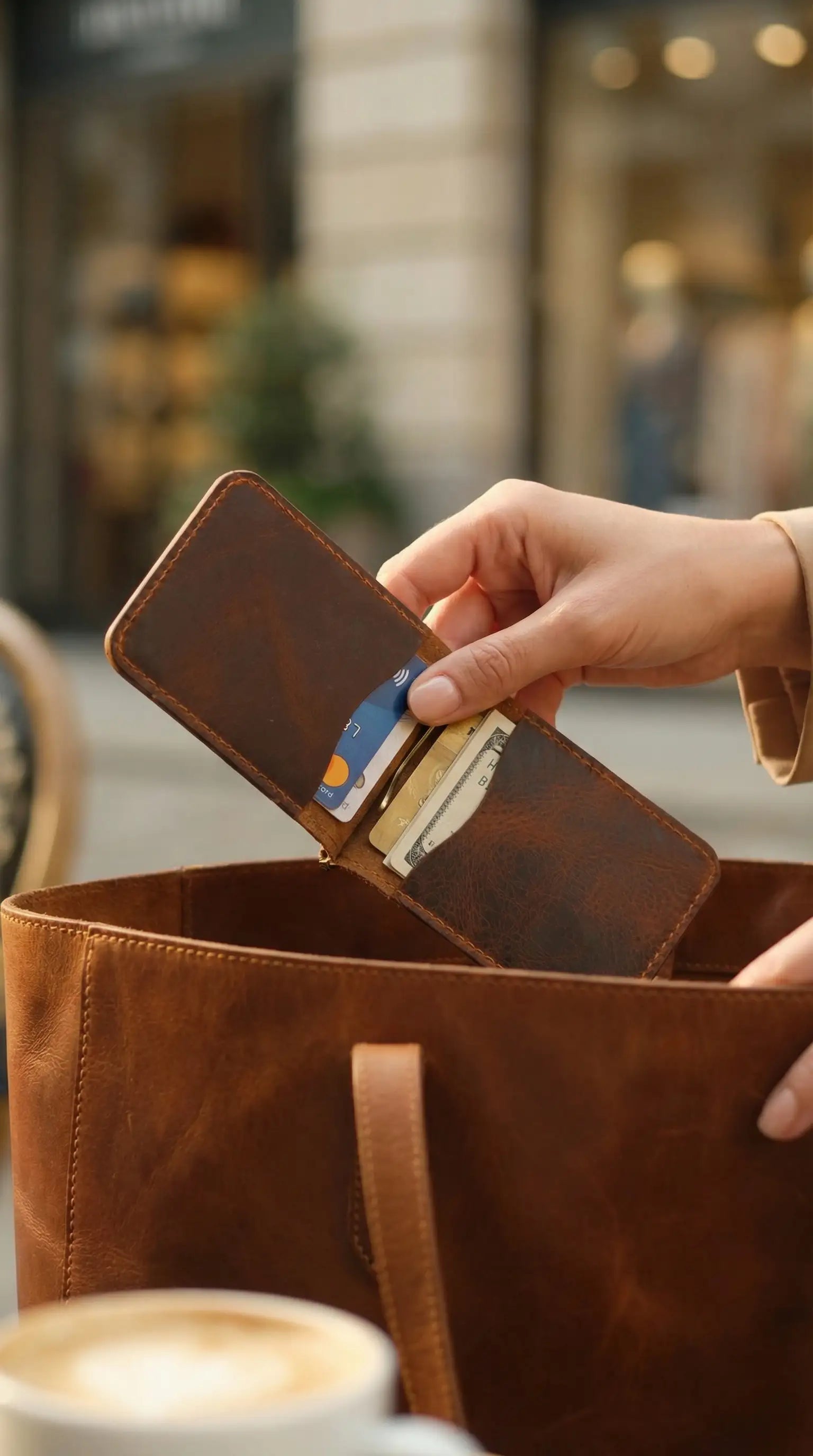 YAVER® Mandallı Hakiki Deri Cüzdan