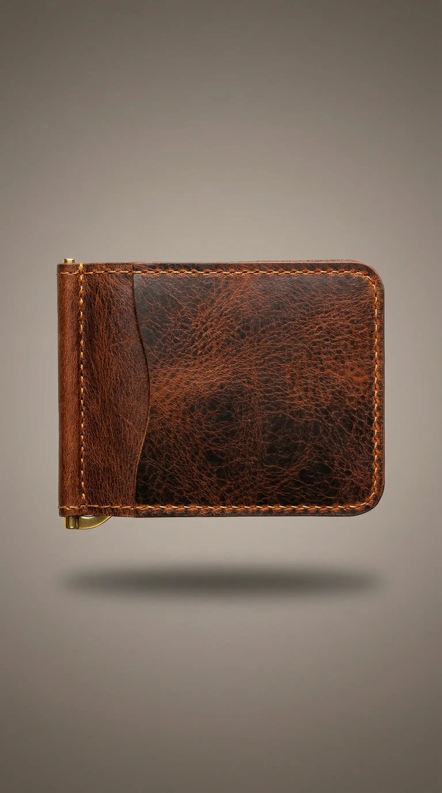 YAVER® Mandallı Hakiki Deri Cüzdan