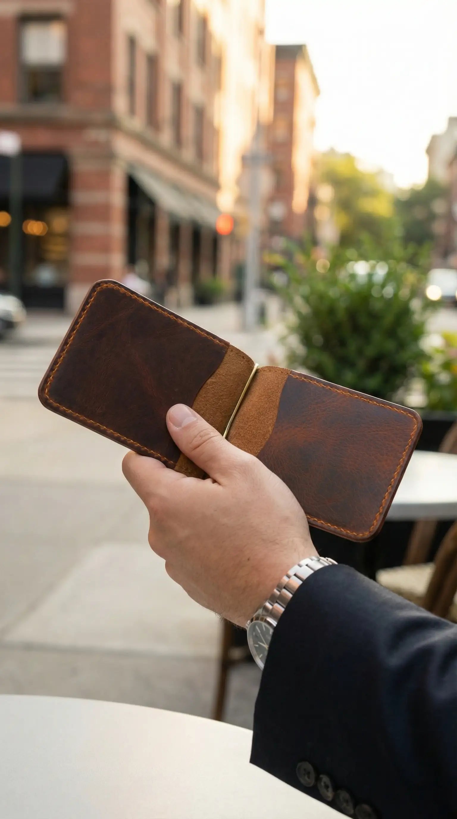 YAVER® Mandallı Hakiki Deri Cüzdan