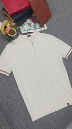 Q-Lux Polo | 2025 Yazlık Yün Örme Erkek Polo Tişört