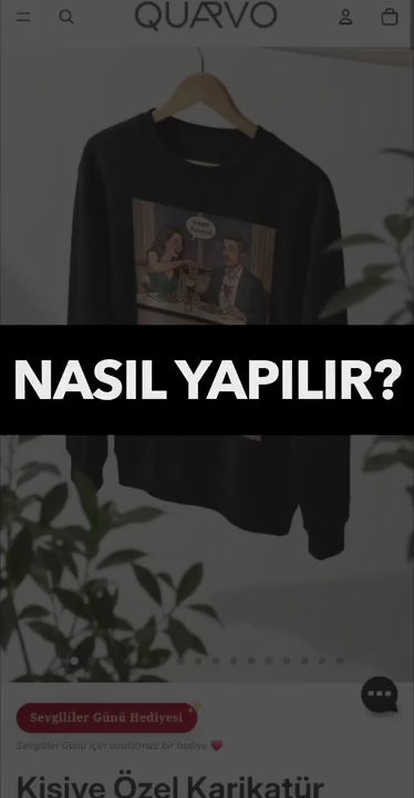 Kişiye Özel Karikatür Hikâye Sweatshirt’ü, Çiftler İçin Özel Bir Anı Hediyesi