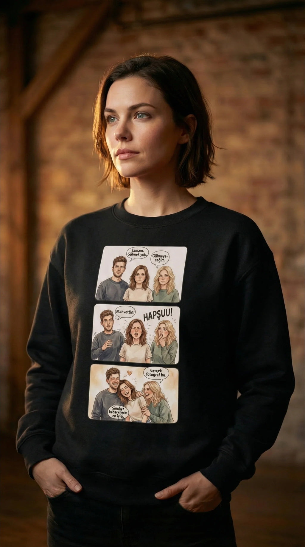 Kişiye Özel Karikatür Hikâye Sweatshirt’ü, Çiftler İçin Özel Bir Anı Hediyesi