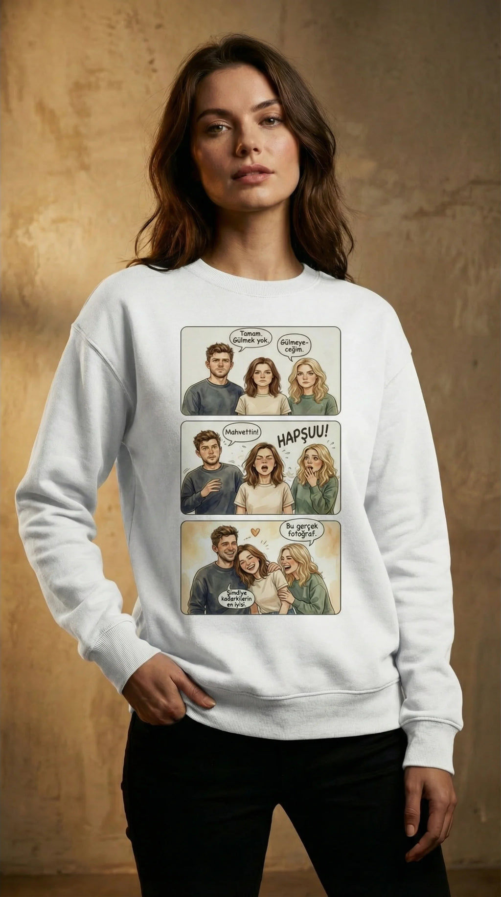 Kişiye Özel Karikatür Hikâye Sweatshirt’ü, Çiftler İçin Özel Bir Anı Hediyesi