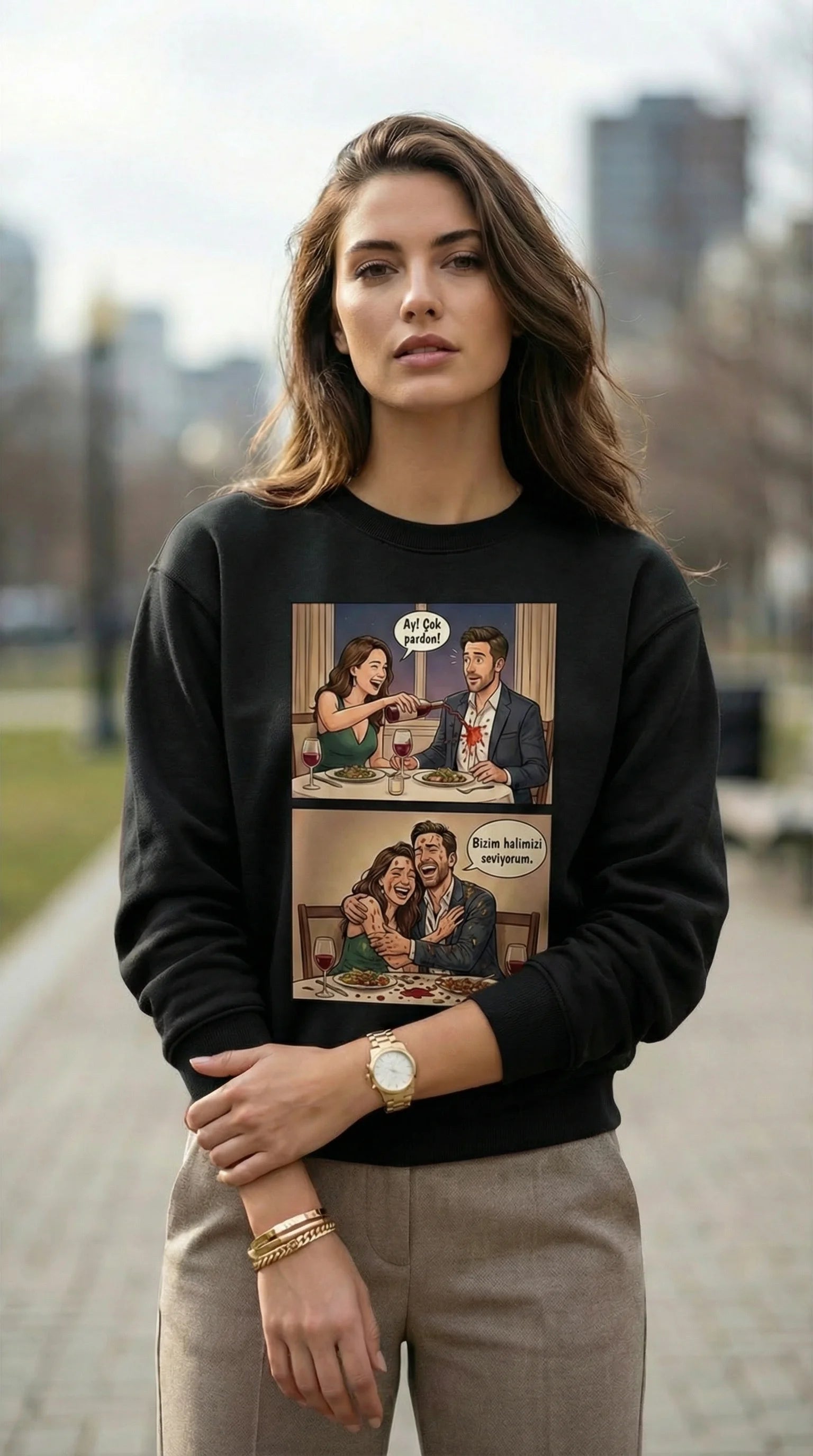 Kişiye Özel Karikatür Hikâye Sweatshirt’ü, Çiftler İçin Özel Bir Anı Hediyesi