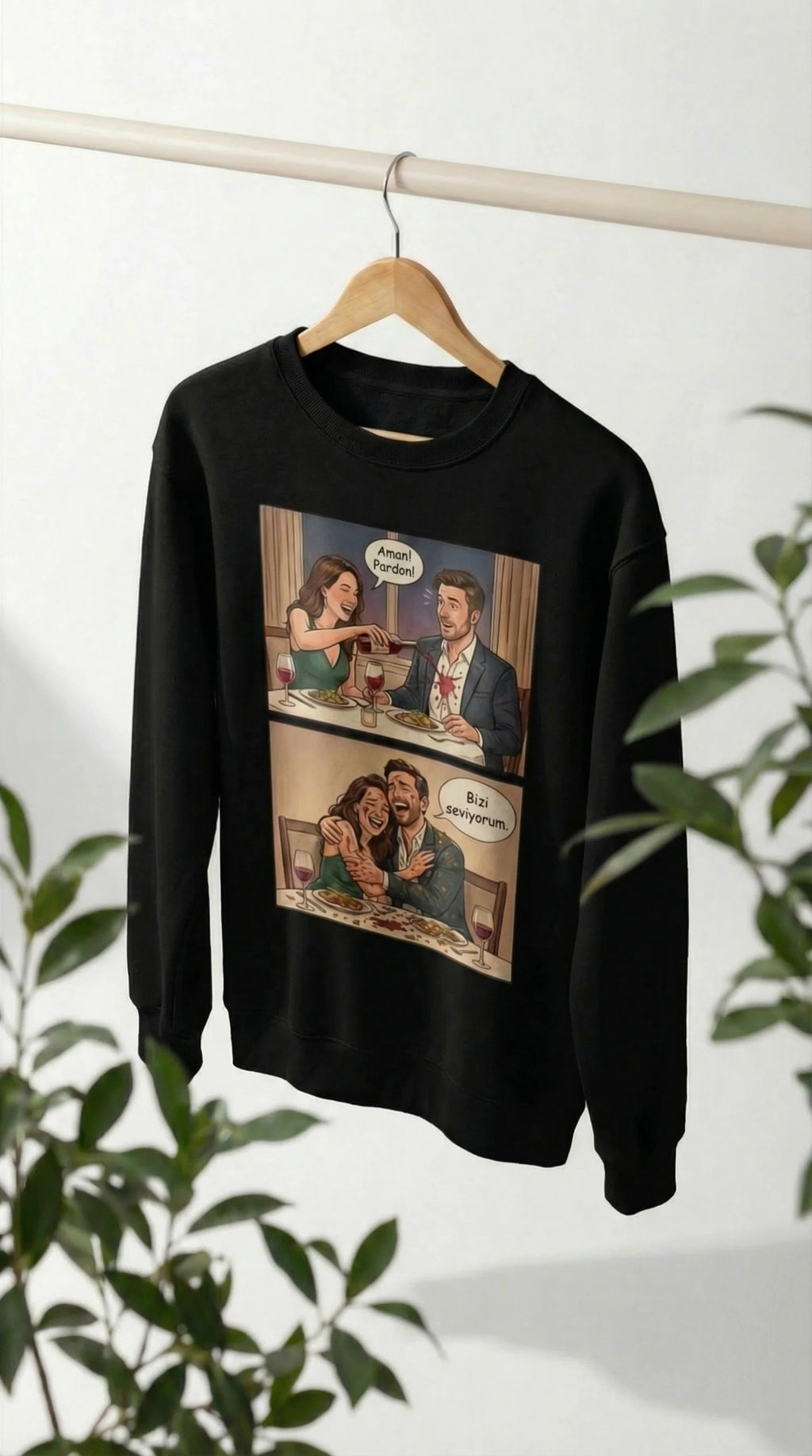 Kişiye Özel Karikatür Hikâye Sweatshirt’ü, Çiftler İçin Özel Bir Anı Hediyesi