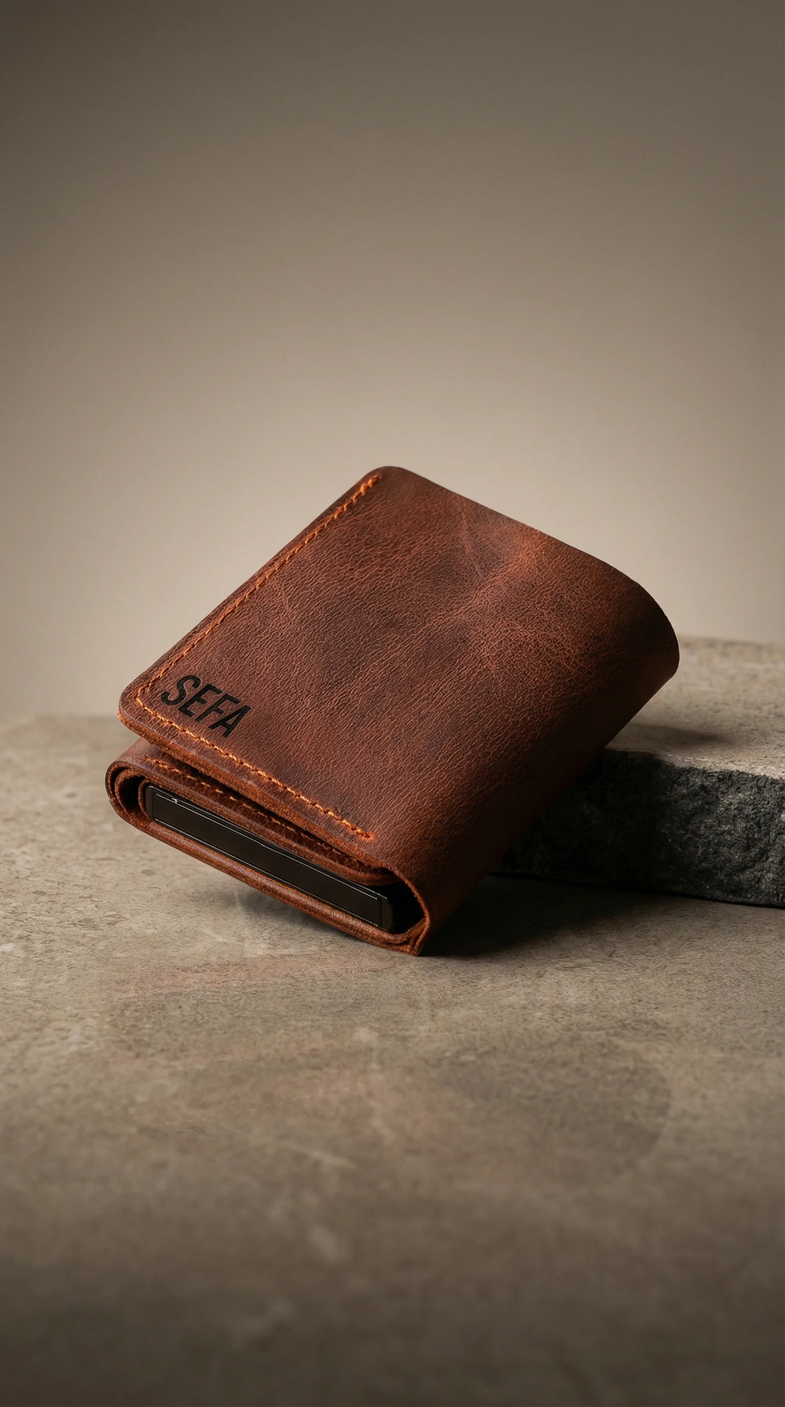 Hakiki Deri Frisco Mekanizmalı Cüzdan